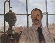 Lovis Corinth, Self-Portrait with Skeleton